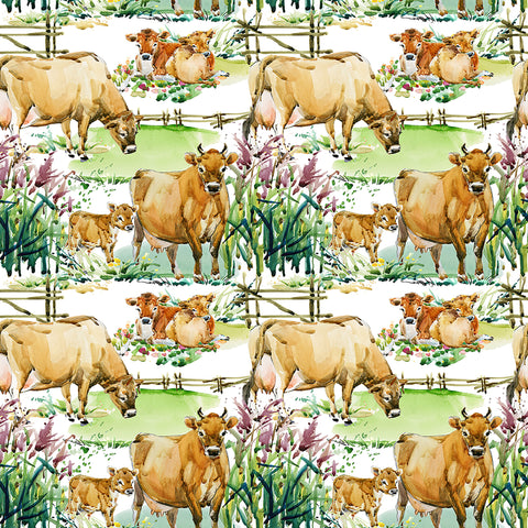 Cows in the meadow short cuffed Romper 0-4 years