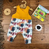 Till the cows come home cable knit topped romper