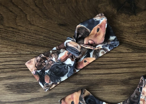Working dog top knot headband