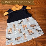 Dog breeds cable knit topped dress